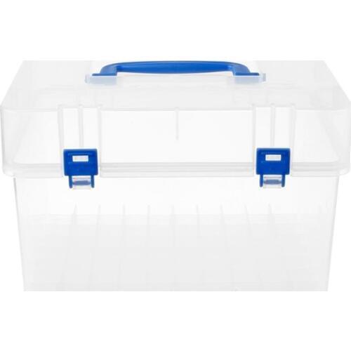 Transparent Marker Pens Storage Box Container Art Craft Tray Office Desk Organizor Home School Students Study Supply