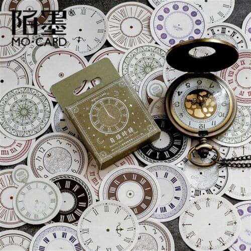 1pcs Clock Kawaii Self Filling Adhesive Paper Craft Paper Flake Sticker Scrapbooking Stationery Stationery Scrapbooking Decor