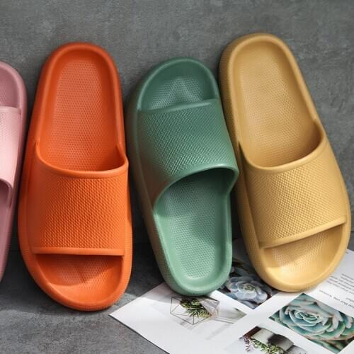 Simple Super Soft Home Slippers Solid Bottom Summer Slippers Beach Holiday Men Women Outdoor Shower flop-flops shower slippers