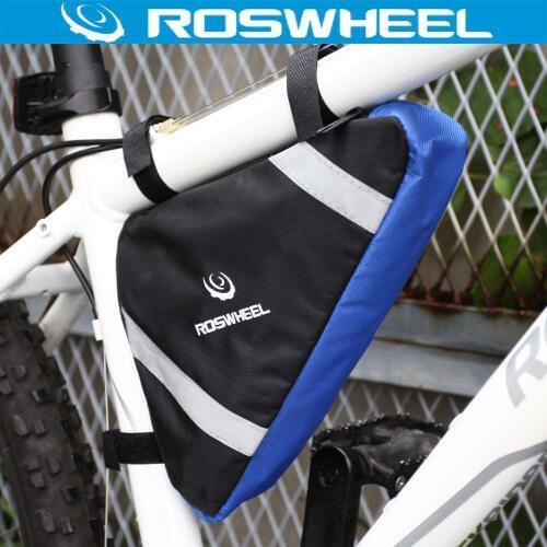 ROSWHEEL Waterproof Mountain Bicycle Cycling Triangle Bike Bag Front Frame Tube PVC Bicycle Frame Kit Saddle Bag Riding Package