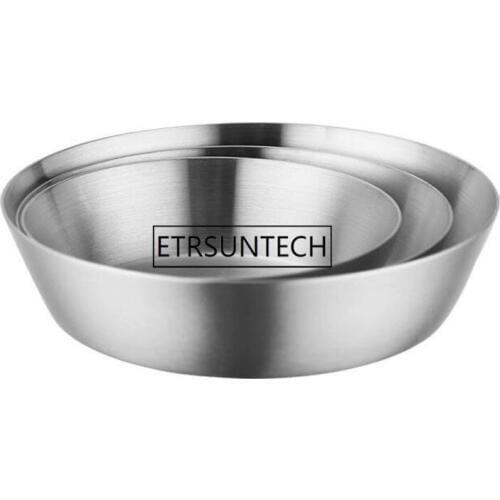 Korean Style Plate 304 Stainless Steel Single Layer Thickening Round Plate Kimchi Dish Bowl Roasting Pan 30pcs