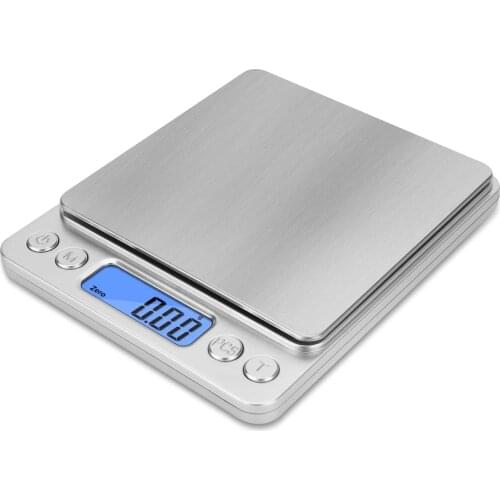 Gram Scale Digital Kitchen Scale Mini Pocket Pro Size 500g x 0.01g Stainless Steel Platform for Cooking Baking Jewelry Weight