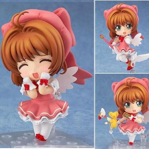 Japan Anime Card Captor Sakura Action Figure Kinomoto sakura PVC figure 400 Q Ver Model Cosplay Decoration Toy 10cm