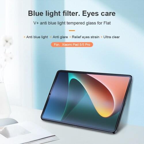 Screen Protector For Xiaomi Pad 5 /5 Pro 11inch Nillkin V+ Anti Blue Light 0.3mm 9H 2.5D Tempered Glass Protective Film