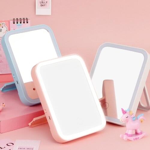 Led Makeup Mirror Touch Screen 3 Light Mirrors Vanity Mirroir Standing Make up Miroir Lumineux Magnifying Cosmetics Mirror Light