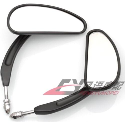 Black Motorcycle Rear View Mirror Metal Modified Accessories Simple Installation Universal for Yamaha Harley Cafe Racer Rearview