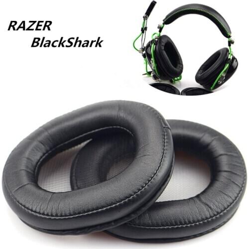 1 Pair Replacement Protein Skin Foam Ear Pads Pillow Cushion Cover for Razer Tornado Black Shark Gaming Headphone Headsets