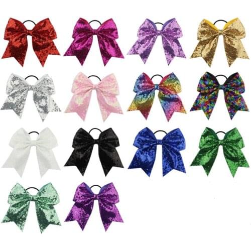 1Pc Girls Sweet Ribbon Bowknot Hair Bands Fashion Women Big Tie Elastic Hair Bands Korean Popular Headwear Hair Accessories
