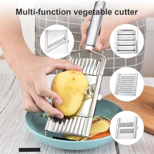 1pc Stainless Steel Multi-purpose Grater Cutter Peeler for Fruits and Vegetables Adjustable Kitchen Slicer Kitchen Accessories