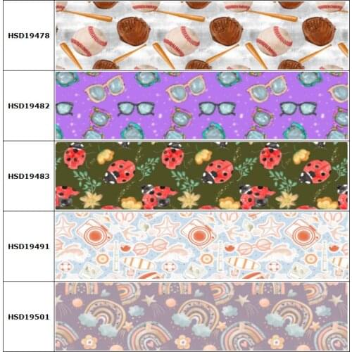 10yard New Basketball Glasses Camera Cartoon Grosgrain Ribbon Accessory Hairbow Headwear Decoration DIY Wholesale OEM 38MM 75MM