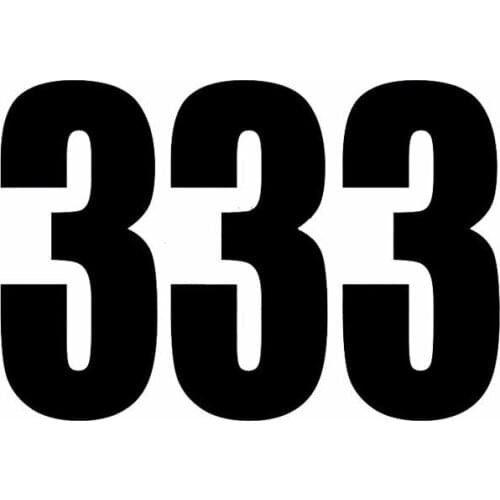 130mm*60mm(each) Set 3x Sticker Vinyl Decal Bike Door Wheelie Bin Number 3 Car Stickers