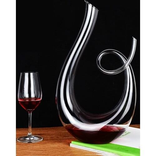1500ml Wine Decanter Set Wine Gift Box Crystal High Grade Wine Decanter Gift Box Harp Swan Decanter Creative Wine Separator