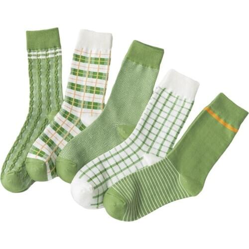 2021 Fashion Cotton socks Casual Women Socks YZ-S-ZZ-0055 womens sport cotton stockings mottled plaid socks