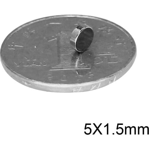 50~2000pcs 5x1.5 Thin Neodymium Magnet 5*1.5mm Permanent Small Round Magnet 5mm x 1.5mm Powerful Strong Magnets Disc 5*1.5 mm