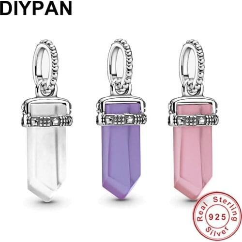 925 Sterling Silver Amulet Pendant Dangle Charm Fit Pandora Original Bracelet Charm Silver 925 Pendant DIY Jewelry Berloque