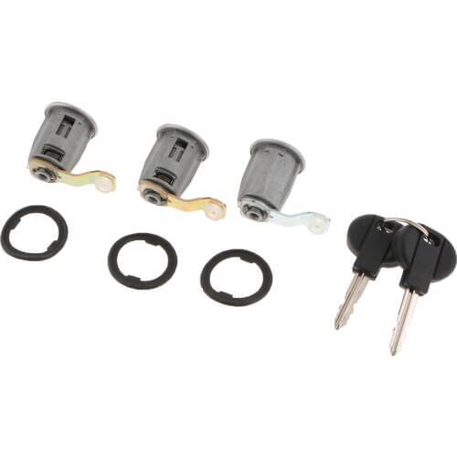 Car Door Barrel 3 Locks Key Cylinder With 2 Keys For Peugeot Partner Citroen