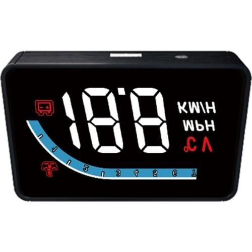 Universal Car HUD GPS Speedometer Speed Head Up Display A5 Digital Over Speed Alert Windshield With OBD Line