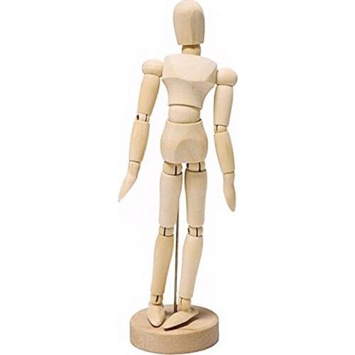 Wooden drawing Draft 14 Various poses produced Drawing material Movable model Doll 14 cm