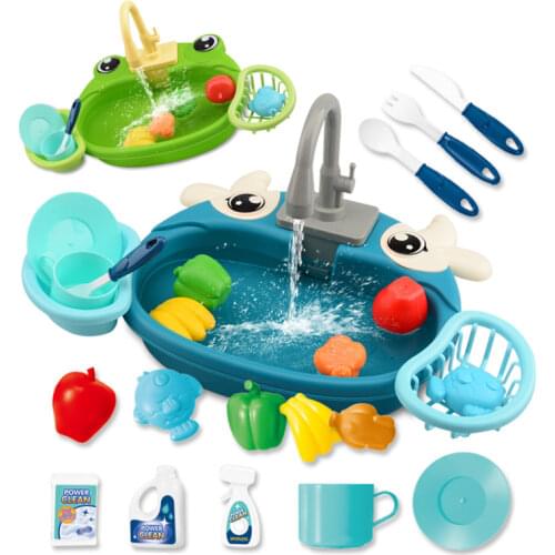 Children Sink Dishwashing Set Toy Kid Simulated Kitchen Toy Set Educational Play House Games Prop Sink Wash Suit Montessori Toy