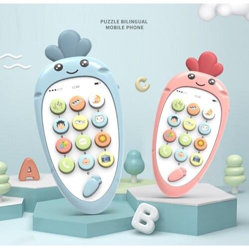 Baby smart early education children cartoon puzzle simulation radish mobile phone music story learning phone