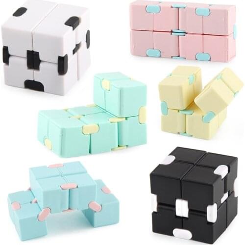 Fidget Infinity Cube Anti Stress Toy Square Magic Cube Office Flip Cubic Puzzle Stress Reliever Gift for Adults Kids Autism Hot