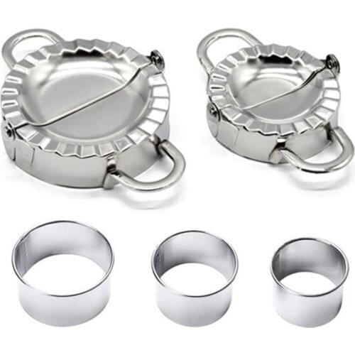 5pcs/lot Stainless Steel Dumpling Tool Cut Mould Dumpling Press And Cutter Dumpling Mold Dough Cutter for Kitchen Making Tools