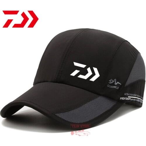 DAIWA Fishing Hat Men Women Sports Quick-drying Hiking Riding Hat Baseball Net Cap Outdoor Sun Protection Sunshade Fishing Hat