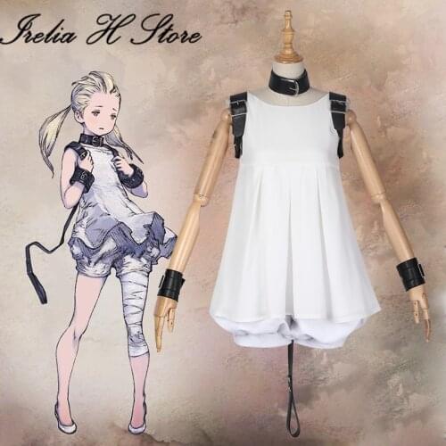 NieR Reincarnation The White Girl Cosplay Costume white dress female summer daily dress