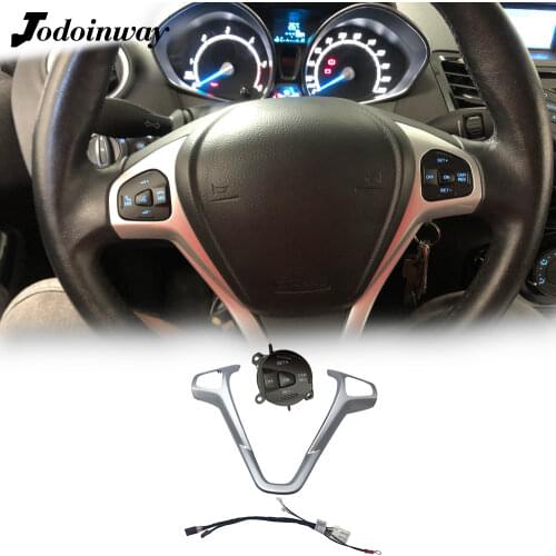 Red Blue LED Cruise Control Button Steering Wheel Panel Wire Car Accessories For Ford Fiesta MK7 MK8 ST Ecosport 2013 2015