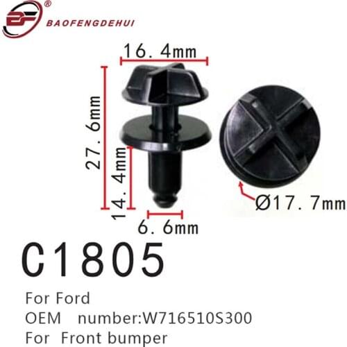 Fastener For Ford W716510s300 Front Bumper Buckle Auto Positioner