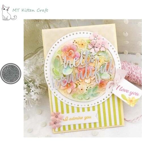 MT Craft Metal Cutting Dies Circle flower background Scrapbooking Photo Album Decorative Embossing Paper Card Crafts Die Cut