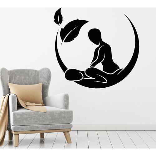 Wall Decal Massage Salon Spa Beauty Health Therapy Interior Decoration Door Window Vinyl Stickers Waterproof Art Wallpaper Q433