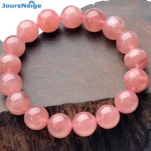 JoursNeige Natural Stone Madagasca Pink crystal beads Bracelets Beads Size 8mm Bracelet Single lap Jewelry Accessories