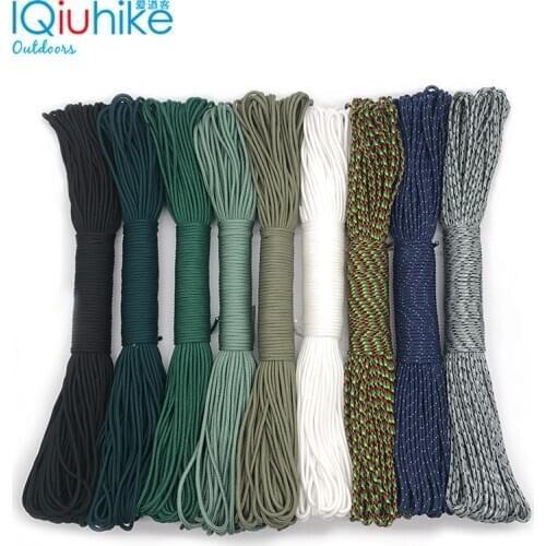IQiuhike 100 Colors Paracord 2mm 100FT,50FT,25FT One Stand Cores Paracord Rope Paracorde Cord For Jewelry Making Wholesale