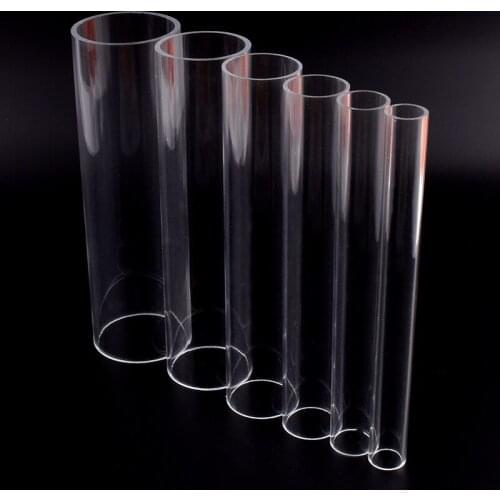 1pc 20cm Length OD 16-50mm Transparent Plexiglass Tube Acrylic Pipe Fish Tank Aquarium Supplies Garden Hydroponics Water Pipe D