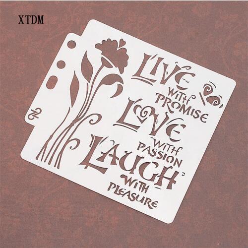 Rose shield DIY cake scrapbook stencils hollow Embellishments printing lace ruler Valentines Day