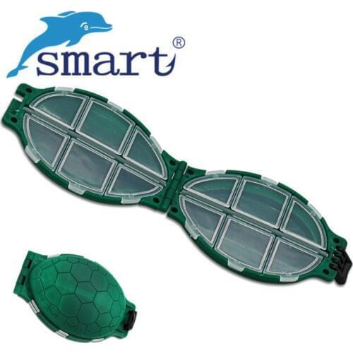 Fishing Lure Tackle Box 11cm X 7cm X 3.2cm Green Color Plastic Waterproof Box Fishing Accessories Peche A La Carpe Fishing Tools