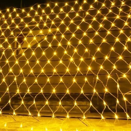 Thrisdar 3*2m 10*1m 4*6m LED Net Mesh String Light Christmas Wedding Party Garland String Light Holiday Window Curtain Light