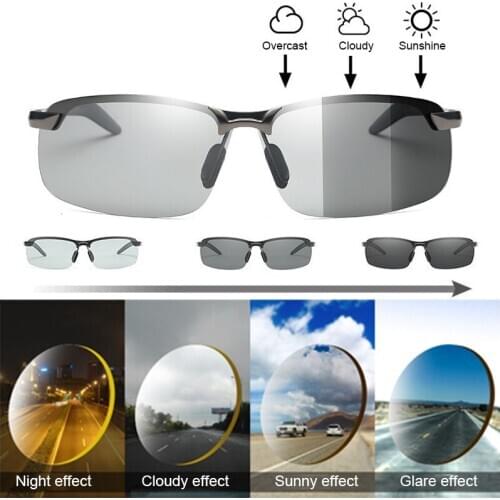 Car Sunglasses Men Polarized Driving Chameleon Glasses For peugeot 308 kia sorento rav4 hyundai ix25 mitsubishi asx