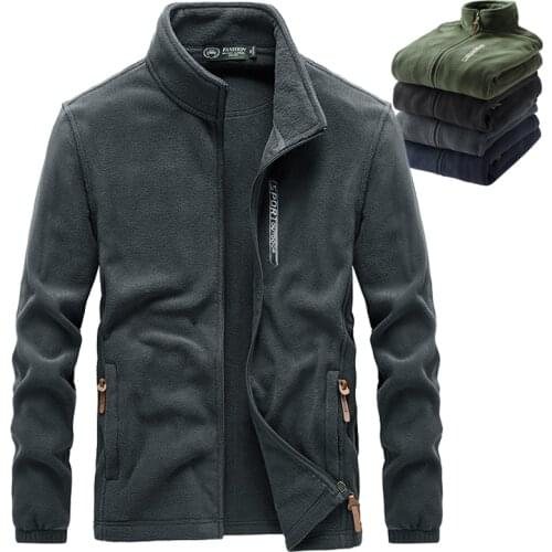 Men Sweatshirts Hoodie Men Spring Autumn Street Men Full-Zip Polar Fleece Jacket Hip-Hop Casual Military Tactical Sport Hoodie