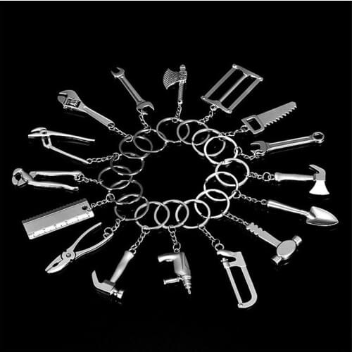 Universal Cars Key Ring Simulation Tool Wrench Useful High-grade Badge Fashion Multi-function Buckle Car-styling Decoration