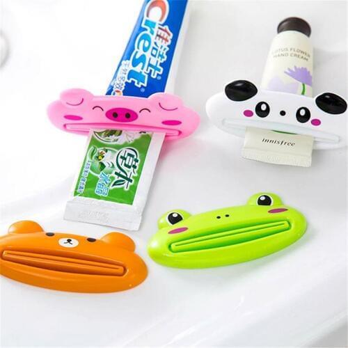 Cartoon Animals Toothpaste Cleanser Squeezer Extruder Kids PP Toothpaste Bathroom Plastic Accessories Bear Shape 8.9*4cm