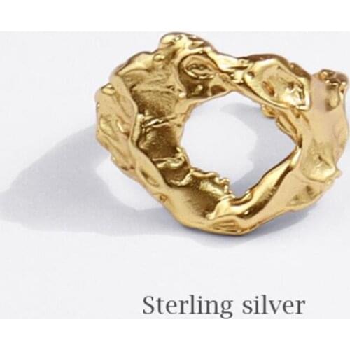 Sole Memory Punk Creative Literary Cool 925 Sterling Silver Female Resizable Opening Rings SRI761