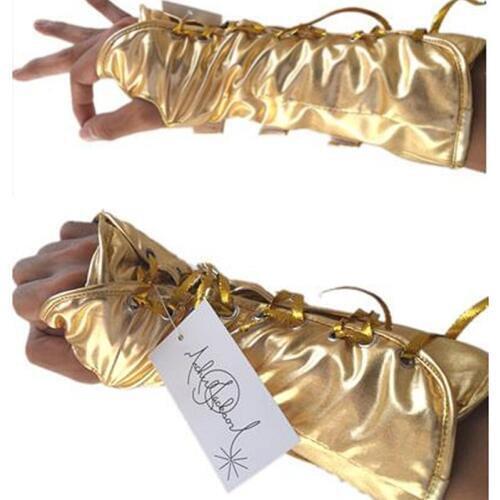 Gold Classic MJ Michael Jackson Black and white tour Golden Arm braces - EXACT SAME