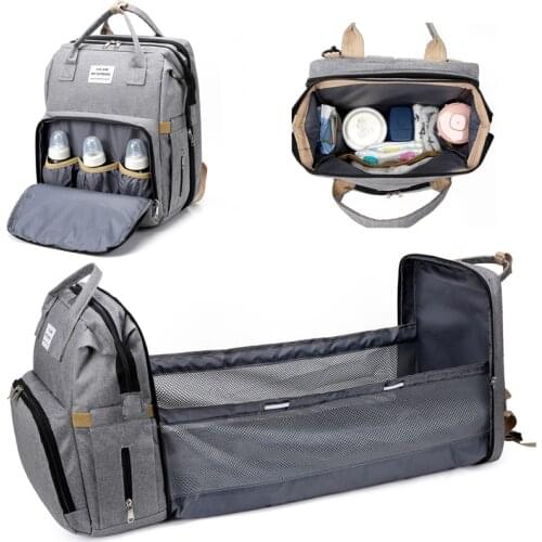 Baby Diaper Bag Backpack with Diaper Bags for Baby Bags with Bassinet Bed Travel Waterproof Stroller Straps