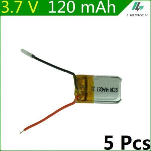 3.7V 120mAH 651523 Supply L939 small remote control aircraft accessories helicopter Battery Lipo Battery Li-polymer Battery 5pcs