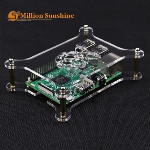 Raspberry Pi 4 Acrylic Case Transparent Box Shell Cover with Logo Enclosure compatible with Raspberry Pi 3B Case RPI139