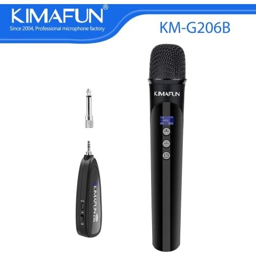 KIMAFUN Karaoke Rechargable Wireless Handheld Microphone for Outdoor Party Wedding Bar Live Show School Conference Condenser Mic