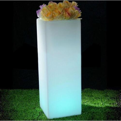 Colorful LED Light Flower Pot Plastic led Planters Vasi for Outdoor SK-LF13G Free shipping 1pc