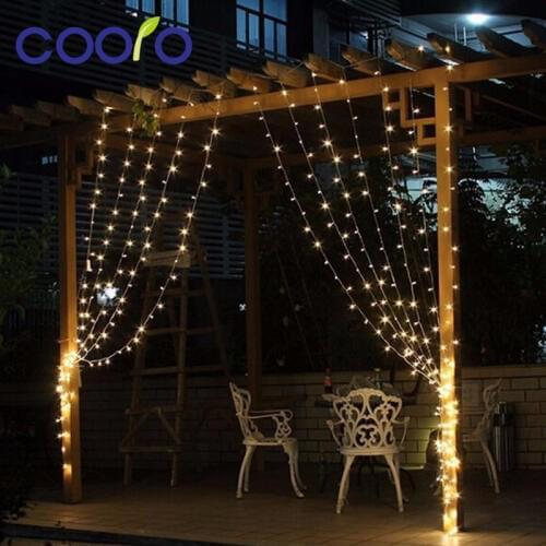 3M x 3M 300 LED Home Outdoor Holiday Christmas Decorative Wedding xmas String Fairy Curtain Garlands Strip Party Lights
